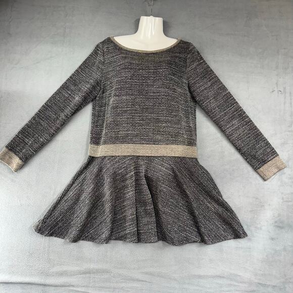 Alice + Olivia Women's Gray Skater Mini Dress Air Made in Canada LARGE - Picture 1 of 12